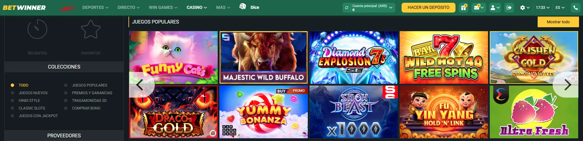 Casino y apuestas deportivas de Betwinner en Ecuador